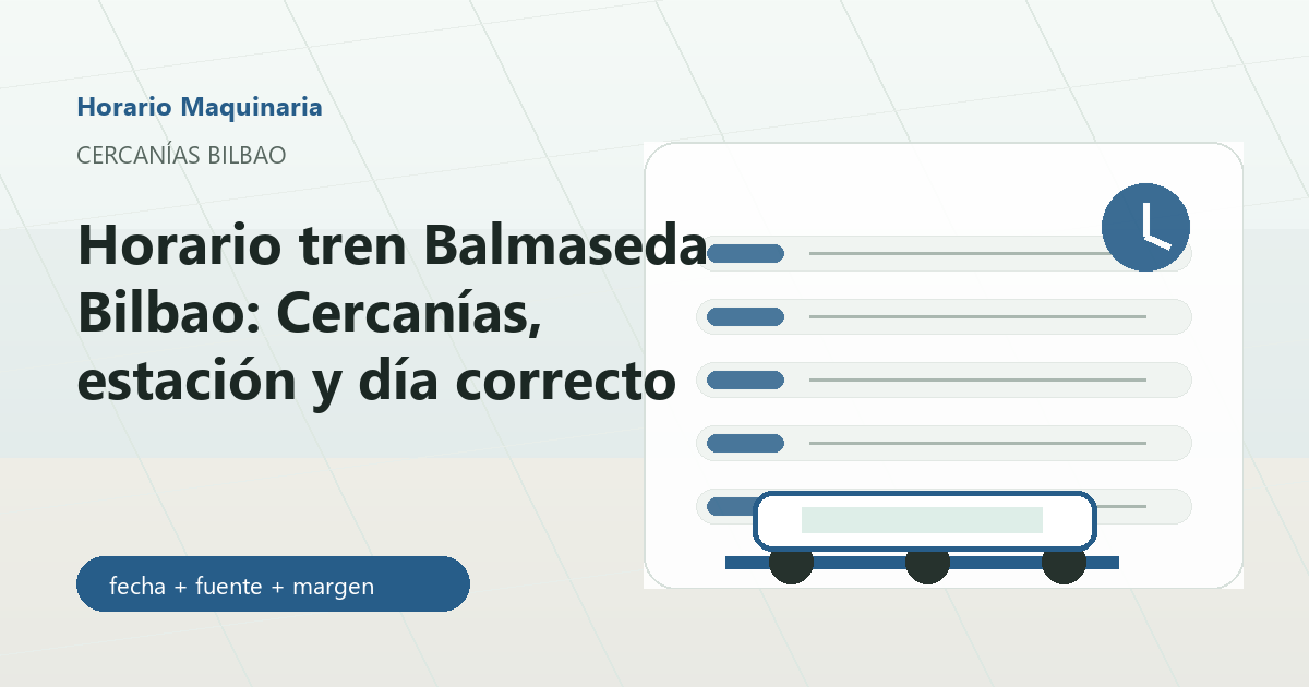 Tren Balmaseda Bilbao con andén de Cercanías y reloj