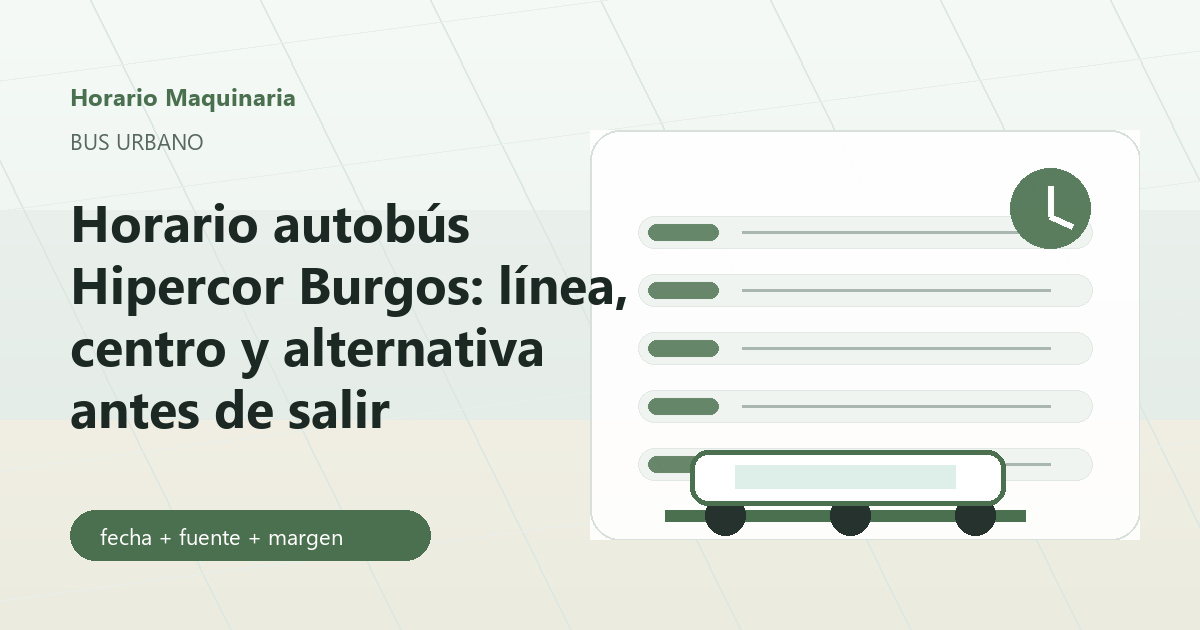 Autobús Hipercor Burgos con parada, centro comercial y reloj