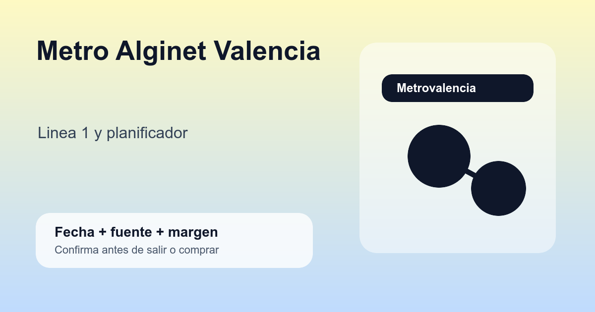 Metrovalencia Alginet Valencia con linea y reloj