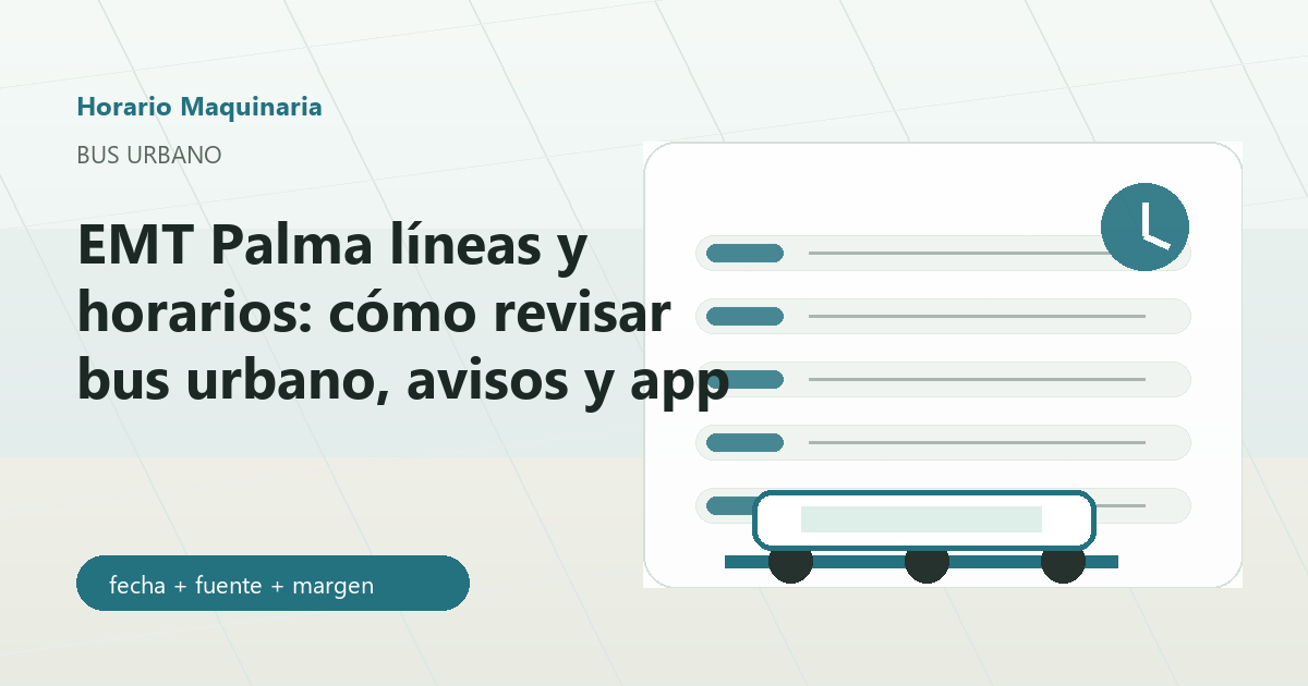EMT Palma líneas y horarios con bus urbano y mapa